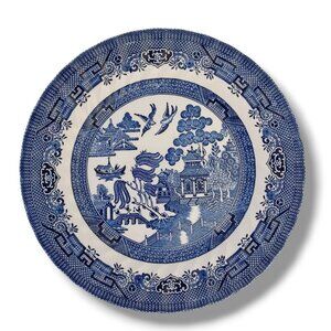 Royal Wessex Blue Willow Dinner Plate Made In England 10 Inch Classic